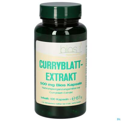 Bios Curryblattextrakt 500mg 100 Kapseln, A-Nr.: 4334057 - 01