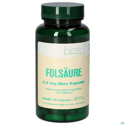 Bios Folsäure 2.5mg 100 Kapseln, A-Nr.: 5089921 - 02