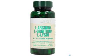 Bios l-arginin/l-ornithin/l-lysin 4:3:4 100 Kapseln, A-Nr.: 3891956 - 01