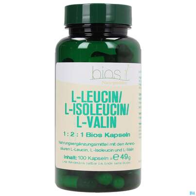 Bios l-leucin/l-isoleucin/l-valin 100 Kapseln, A-Nr.: 3892140 - 02