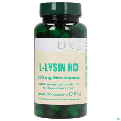 Bios l-lysin Hcl 500mg 100 Kapseln, A-Nr.: 3892157 - 01