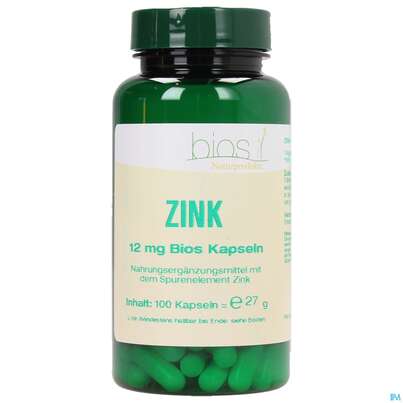 Bios Zink 12mg 100 Kapseln, A-Nr.: 3893694 - 01
