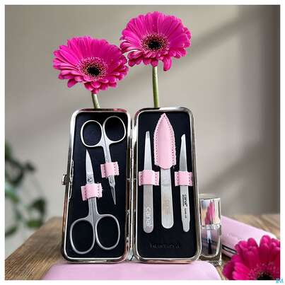 Sie sehen eine Packung Canal Buegeletui/5-teilig Vollnarbenleder Rosa 5374- 1st, Produktbild: 02 Canal Buegeletui/5-teilig Vollnarbenleder Rosa 5374- 1st, A-Nr.: 5725245 - 02