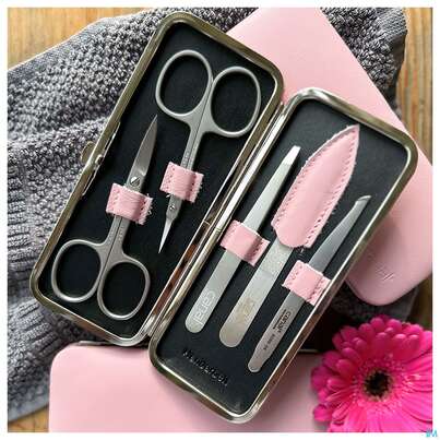 Sie sehen eine Packung Canal Buegeletui/5-teilig Vollnarbenleder Rosa 5374- 1st, Produktbild: 03 Canal Buegeletui/5-teilig Vollnarbenleder Rosa 5374- 1st, A-Nr.: 5725245 - 03