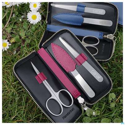 Sie sehen eine Packung Canal Etui/3-teilig Reissverschluss Rindspaltleder Beere 5384- 1st, Produktbild: 05 Canal Etui/3-teilig Reissverschluss Rindspaltleder Beere 5384- 1st, A-Nr.: 4857507 - 05