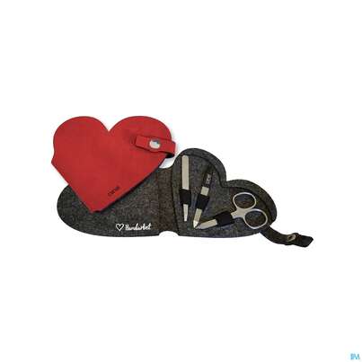 Sie sehen eine Packung Canal Herzetui/aus Filz 3teilig Rot 5398- 1st, Produktbild: 01 Canal Herzetui/aus Filz 3teilig Rot 5398- 1st, A-Nr.: 5667743 - 01