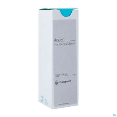 Sie sehen eine Packung Colostomiezubehoer Coloplast/brava Hautschutz Spray -col 12020 50ml, Produktbild: 02 Colostomiezubehoer Coloplast/brava Hautschutz Spray -col 12020 50ml, A-Nr.: 4096209 - 02