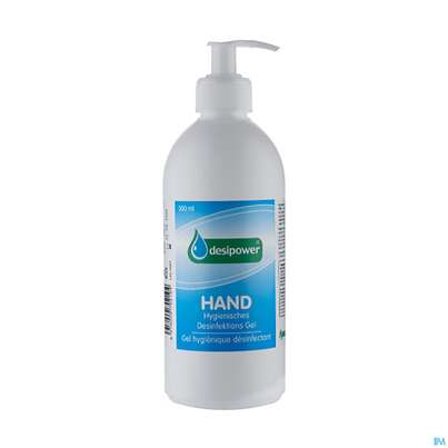 Sie sehen eine Packung Desipower Hand Desinfektions-gel 500ml, Produktbild: 02 Desipower Hand Desinfektions-gel 500ml, A-Nr.: 5344046 - 02
