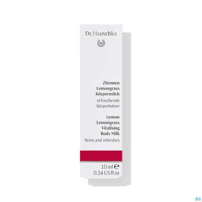 Sie sehen eine Packung Dr. Hauschka Zitronen Lemongrass Körpermilch 10ml, Produktbild: 01 Dr. Hauschka Zitronen Lemongrass Körpermilch 10ml, A-Nr.: 3571045 - 01