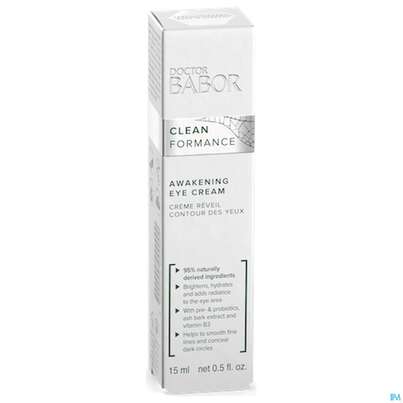 Sie sehen eine Packung Dr.babor Cleanformance Awakening Eye Cream 48006 15ml, Produktbild: 02 Dr.babor Cleanformance Awakening Eye Cream 48006 15ml, A-Nr.: 5579602 - 02