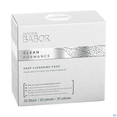Sie sehen eine Packung Dr.babor Cleanformance Deep Cleansing Pads 48006 20st, Produktbild: 01 Dr.babor Cleanformance Deep Cleansing Pads 48006 20st, A-Nr.: 5579565 - 01