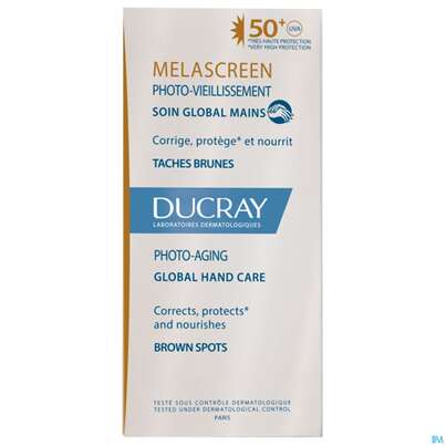 Sie sehen eine Packung Ducray Melascreen Photo-aging Intensive Handcreme 50ml, Produktbild: 01 Ducray Melascreen Photo-aging Intensive Handcreme 50ml, A-Nr.: 4834943 - 01