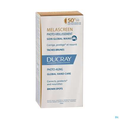 Sie sehen eine Packung Ducray Melascreen Photo-aging Intensive Handcreme 50ml, Produktbild: 03 Ducray Melascreen Photo-aging Intensive Handcreme 50ml, A-Nr.: 4834943 - 03