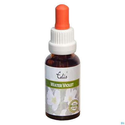 Sie sehen eine Packung Edis Bio 34 Water Violet Alkoholfrei 20ml, Produktbild: 01 Edis Bio 34 Water Violet Alkoholfrei 20ml, A-Nr.: 4107829 - 01