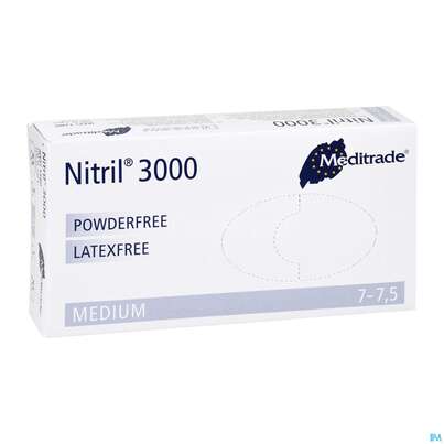 Einmalhandschuhe Eurohelp Puderfrei/latexfrei Nitril Blau M 100st, A-Nr.: 4295280 - 03