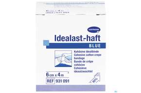 Elastische Binden Idealast/haft Kohaesiv/color Blau 4mx 6cm 1st, A-Nr.: 4174582 - 01