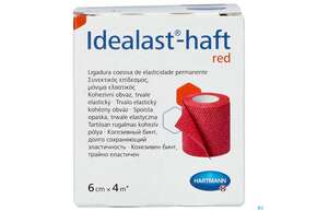 Elastische Binden Idealast/haft Kohaesiv/color Rot 4mx 6cm 1st, A-Nr.: 4174636 - 01