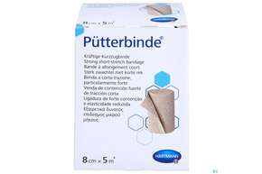 Elastische Binden Puetterbinde Hautf 5mx 8cm 1st, A-Nr.: 1457552 - 01