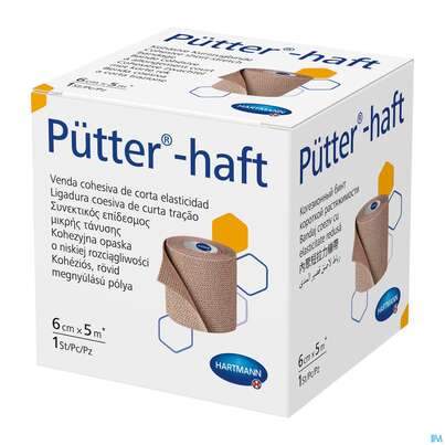 Sie sehen eine Packung Elastische Binden Puetter-haft Latexfrei Kohaes.kompressionbinde 5mx 6cm 1st, Produktbild: 03 Elastische Binden Puetter-haft Latexfrei Kohaes.kompressionbinde 5mx 6cm 1st, A-Nr.: 4174530 - 03