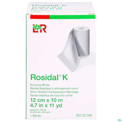 Sie sehen eine Packung Elastische Binden Rosidal Hautfarben Kraeftig 10mx 12cm 1st, Produktbild: 01 Elastische Binden Rosidal Hautfarben Kraeftig 10mx 12cm 1st, A-Nr.: 2669948 - 01