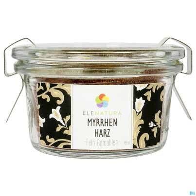 Sie sehen eine Packung Elenatura Raeucher Myrrhenharz Fein Gemahlen 48ml, Produktbild: 01 Elenatura Raeucher Myrrhenharz Fein Gemahlen 48ml, A-Nr.: 4588059 - 01