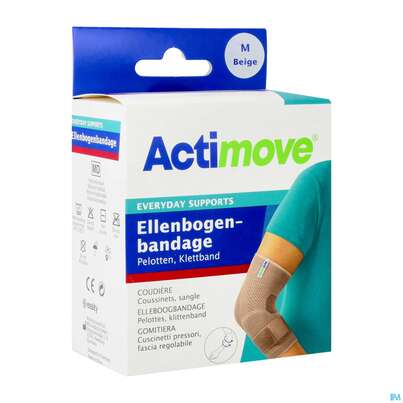 Sie sehen eine Packung Ellbogenbandagen Actimove/everyday Support +pelotte 23-26cm Groesse M 75614 1st, Produktbild: 02 Ellbogenbandagen Actimove/everyday Support +pelotte 23-26cm Groesse M 75614 1st, A-Nr.: 5263632 - 02