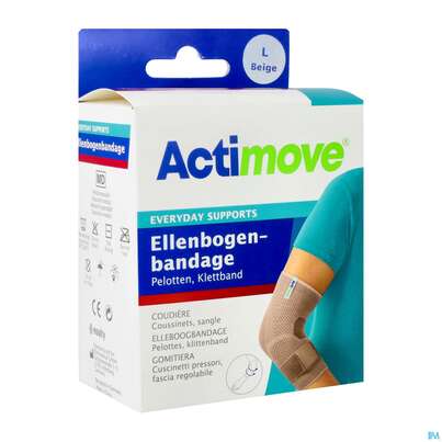 Sie sehen eine Packung Ellbogenbandagen Actimove/everyday Support +pelotte 26-29cm Groesse L 75614 1st, Produktbild: 02 Ellbogenbandagen Actimove/everyday Support +pelotte 26-29cm Groesse L 75614 1st, A-Nr.: 5263649 - 02