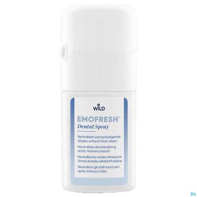 Sie sehen eine Packung Emofresh Zahnspray 15ml, Produktbild: 01 Emofresh Zahnspray 15ml, A-Nr.: 3090179 - 01