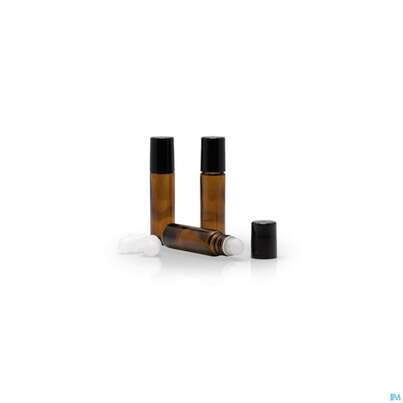 Sie sehen eine Packung Farfalla Leergut-set Roll-on Braunglas 3st, Produktbild: 02 Farfalla Leergut-set Roll-on Braunglas 3st, A-Nr.: 4907903 - 02