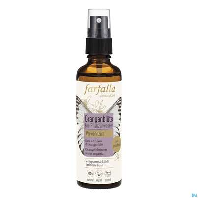 Sie sehen eine Packung Farfalla Pflanzenwasser/bio Orangenblueten Verwoehnzeit 75ml, Produktbild: 02 Farfalla Pflanzenwasser/bio Orangenblueten Verwoehnzeit 75ml, A-Nr.: 4860751 - 02