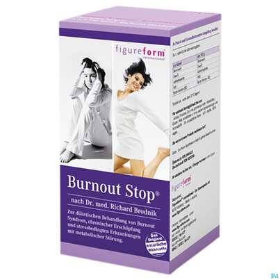 Sie sehen eine Packung Figureform Kapseln Burnout Stop 90st, Produktbild: 01 Figureform Kapseln Burnout Stop 90st, A-Nr.: 3841622 - 01