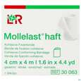 Fixierbinden Mollelast Haft Weiss 4mx 4cm 1st, A-Nr.: 1767637 - 01