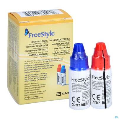 Freestyle Kontroll-lösung -abbott 4ml Flaeschchen 2st, A-Nr.: 3029694 - 04