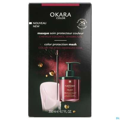 Sie sehen eine Packung Furterer Okara Color Farbschutz-maske 200ml, Produktbild: 01 Furterer Okara Color Farbschutz-maske 200ml, A-Nr.: 5439798 - 01