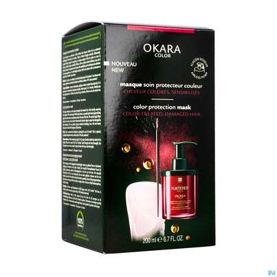 Sie sehen eine Packung Furterer Okara Color Farbschutz-maske 200ml, Produktbild: 02 Furterer Okara Color Farbschutz-maske 200ml, A-Nr.: 5439798 - 02
