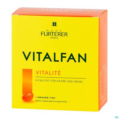 Sie sehen eine Packung Furterer Vitalfan Vitalität Kraft 30 St, Produktbild: 05 Furterer Vitalfan Vitalität Kraft 30 St, A-Nr.: 5439999 - 05