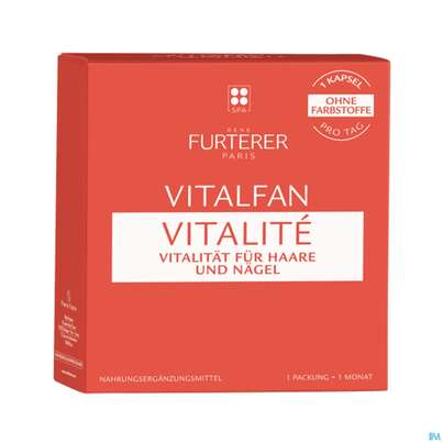 Sie sehen eine Packung Furterer Vitalfan Vitalität Kraft 30 St, Produktbild: 06 Furterer Vitalfan Vitalität Kraft 30 St, A-Nr.: 5439999 - 06
