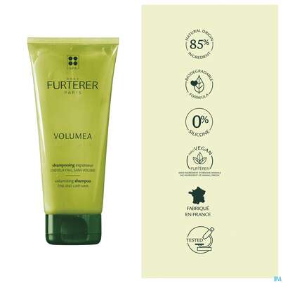 Sie sehen eine Packung Furterer Volumea Volumen-shampoo 200ml, Produktbild: 08 Furterer Volumea Volumen-shampoo 200ml, A-Nr.: 5439930 - 08