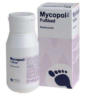 Sie sehen eine Packung Mycopol-Fußbad, Produktbild: 01 Mycopol-Fußbad, A-Nr.: 0036015 - 01