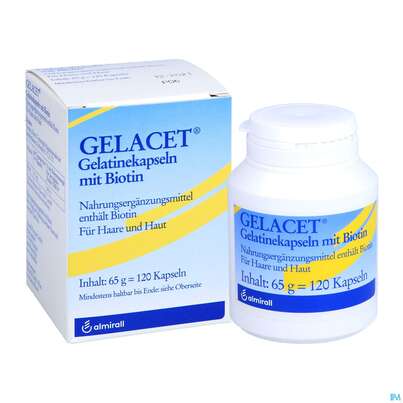 Gelatine Kapseln Gelacet +biotin 120st, A-Nr.: 2794903 - 05