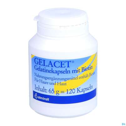 Gelatine Kapseln Gelacet +biotin 120st, A-Nr.: 2794903 - 06
