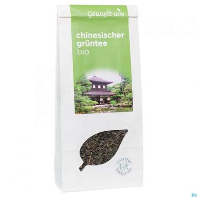 Sie sehen eine Packung Gewusst Wie Bio Gruentee Chinesisch 100g, Produktbild: 01 Gewusst Wie Bio Gruentee Chinesisch 100g, A-Nr.: 4101229 - 01