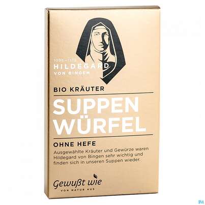 Sie sehen eine Packung Gewusst Wie Bio Hildegard Suppenwuerfel 96g, Produktbild: 01 Gewusst Wie Bio Hildegard Suppenwuerfel 96g, A-Nr.: 4595728 - 01