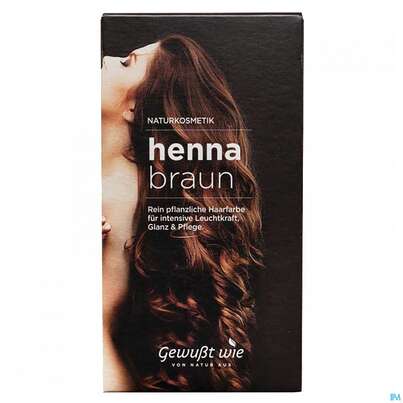 Sie sehen eine Packung Gewusst Wie Henna Braun 100g, Produktbild: 01 Gewusst Wie Henna Braun 100g, A-Nr.: 4111239 - 01