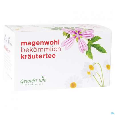 Sie sehen eine Packung Gewusst Wie Tee/beutel Magenwohl 20st, Produktbild: 01 Gewusst Wie Tee/beutel Magenwohl 20st, A-Nr.: 4622767 - 01