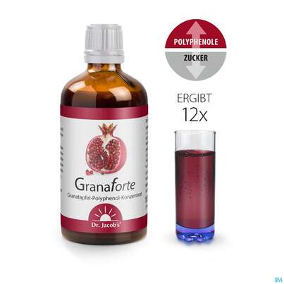 Sie sehen eine Packung Granaforte Tropfen Dr.jacobs 100ml, Produktbild: 01 Granaforte Tropfen Dr.jacobs 100ml, A-Nr.: 4390570 - 01