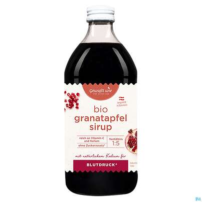 Granatapfel Sirup Bio -gewusst Wie Ohne Zukcerzusatz 500ml, A-Nr.: 4109805 - 01