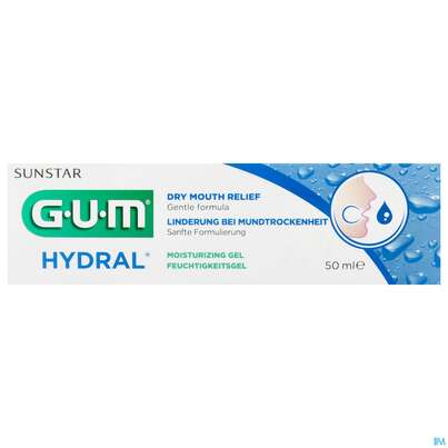 Sie sehen eine Packung Gum Pflege B.mundtrockenheit Hydral Feuchtigkeitsgel 6000 50ml, Produktbild: 01 Gum Pflege B.mundtrockenheit Hydral Feuchtigkeitsgel 6000 50ml, A-Nr.: 4335967 - 01
