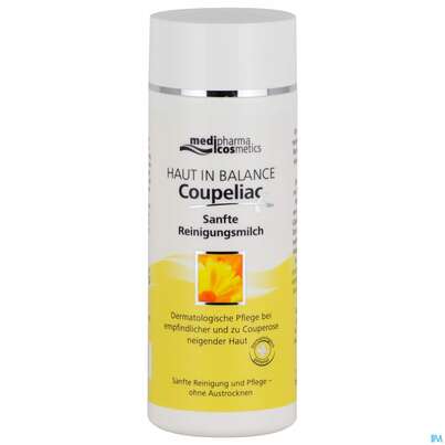 Sie sehen eine Packung Hib Coupeliac Renigungsmilch Sanft 200ml, Produktbild: 01 Hib Coupeliac Renigungsmilch Sanft 200ml, A-Nr.: 4117377 - 01