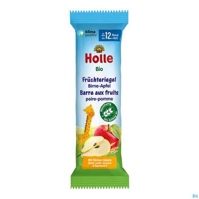 Sie sehen eine Packung Holle Bio Fruechte Riegel Apfel-birne Nr.257737 1st, Produktbild: 01 Holle Bio Fruechte Riegel Apfel-birne Nr.257737 1st, A-Nr.: 3300116 - 01